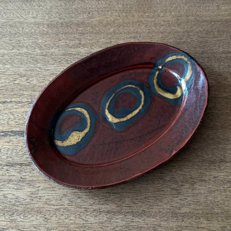 紀窯　中川紀夫　オーバル皿 K9A (約17×12cm)