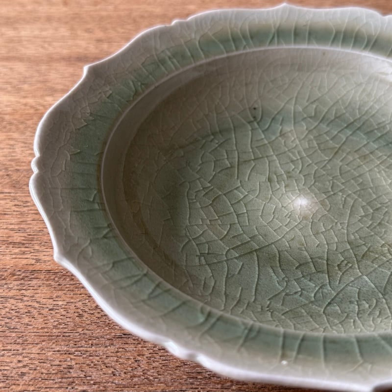 宮田竜司 灰釉稜花リム皿 ミ21 (直径約17cm) | kogeiseikatsu.shop