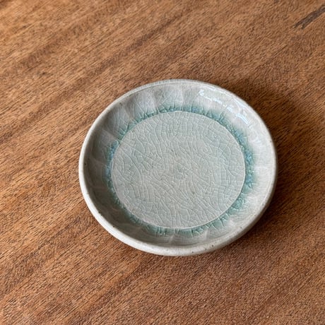 中嶋窯　半磁器しのぎ小皿 ナ7B (直径約12cm)
