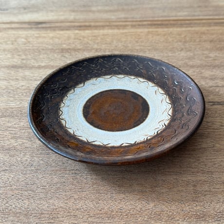 川尻製陶所　５寸皿 K5J (直径約15cm)
