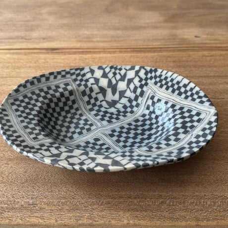 Nerikomico リムオーバル皿 N16（約25×21.5cm)