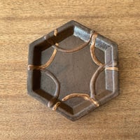 陶房カタチ　 6角皿 カ2D （約15.5×15.5cm)