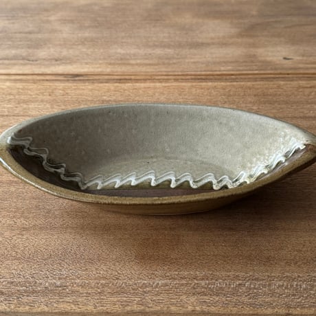 えのきだ窯 榎田智　カレー皿 エ9I (約27.5×16cm)