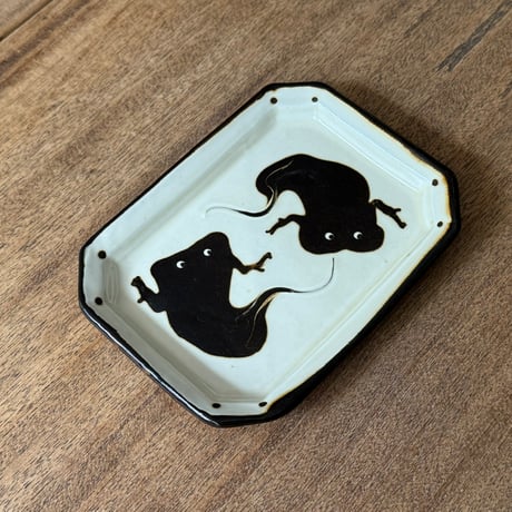 てつ工房 小島鉄平　長角皿 コ角B (約16×12cm)