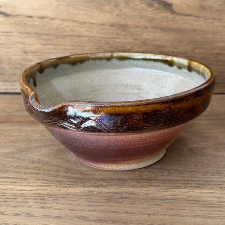 川尻製陶所　片口浅鉢 K5片E （直径約15cm)