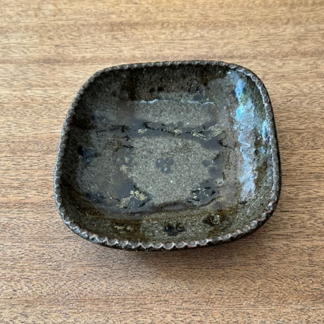 フジタ工作室　 四角皿 フ12B (約14×14cm)