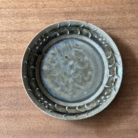 中嶋窯　7寸イッチン平皿 ナ9B (直径約21cm)