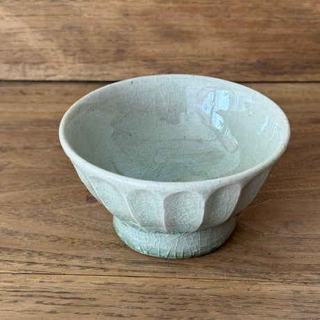 中嶋窯　 半磁器しのぎ飯碗 ナ5Ａ (直径約11cm)