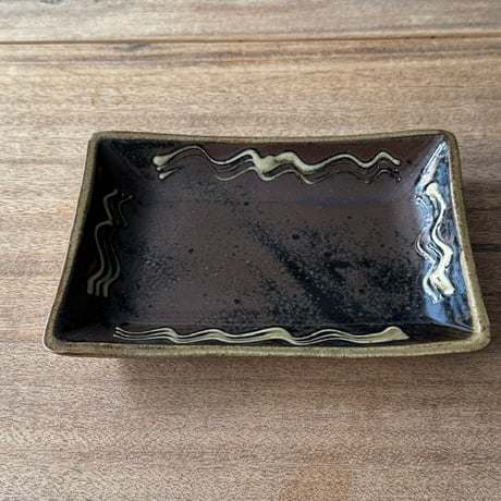 えのきだ窯 榎田智　長方皿 エ5F (約21.5×15cm)