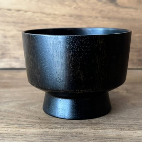 ろくろ舎　汁椀 黒漆 拭き漆仕上げ ろ黒B （直径約10cm）