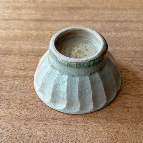 中嶋窯　 半磁器しのぎ飯碗 ナ5B (直径約11cm)