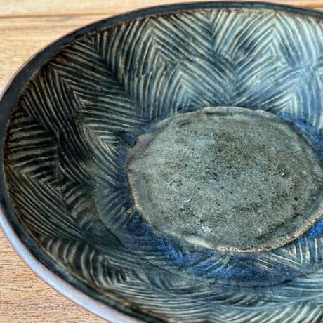中嶋窯　7.5寸押紋丸鉢 ナ17B (直径約22.5cm)