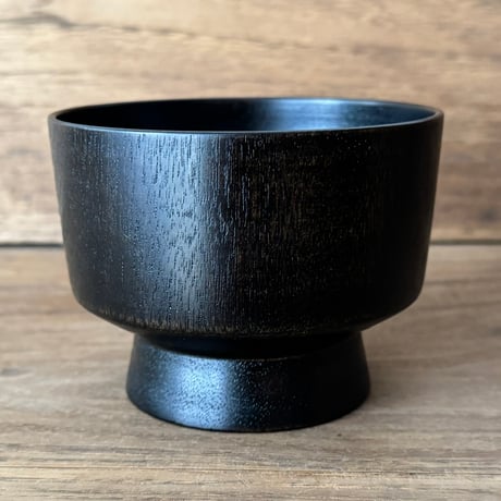 ろくろ舎　汁椀 黒漆 拭き漆仕上げ ろ黒A （直径約10cm）