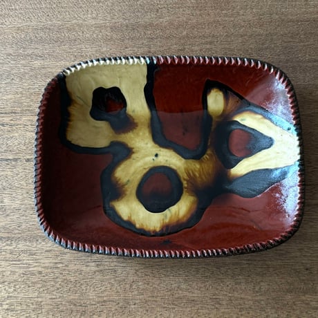 紀窯　中川紀夫　長方鉢 K7D (約21×16cm)