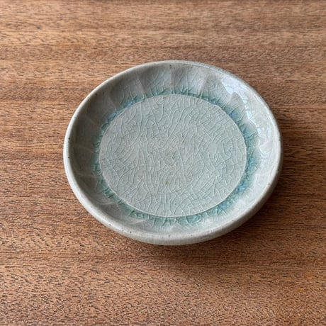 中嶋窯　半磁器しのぎ小皿 ナ7B (直径約12cm)