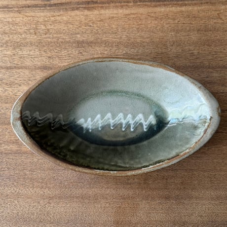 えのきだ窯 榎田智　カレー皿 エ9F (約27.5×16cm)