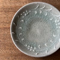 中嶋窯　半磁器イッチン小皿 ナ6A (直径約12cm)