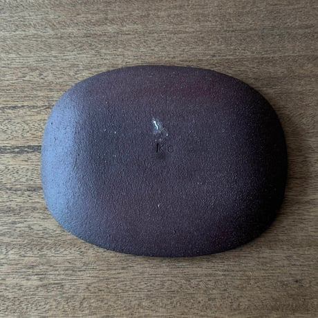 紀窯　中川紀夫　丸長方鉢 K5C (約17×13cm)