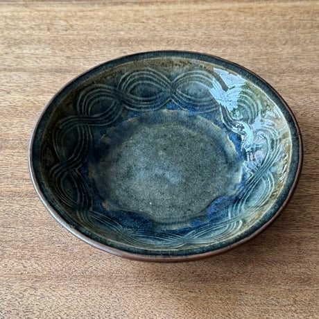 中嶋窯　6寸押紋丸鉢 ナ19A (直径約18cm)