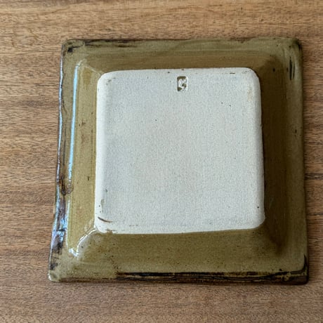 えのきだ窯 榎田智　角皿（大） エ16B (約21×21cm)