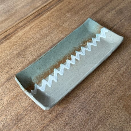 えのきだ窯 榎田智　長角皿 エ8A (約24.5×10.5cm)
