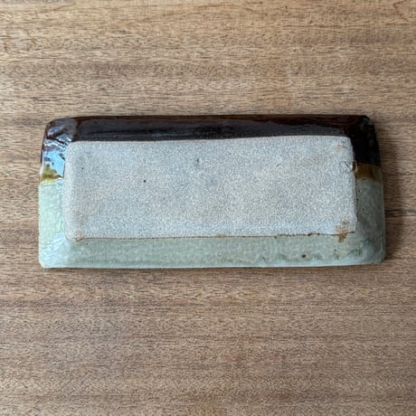 えのきだ窯 榎田智　長角皿 エ8D (約24.5×10.5cm)