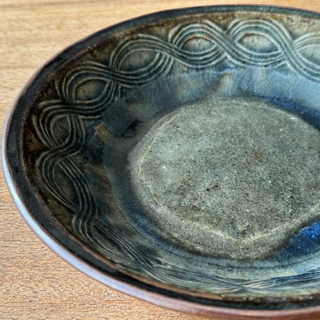 中嶋窯　7.5寸押紋丸鉢 ナ17A (直径約22.5cm)