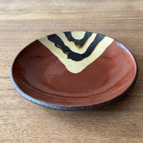 紀窯　中川紀夫　丸皿 K3C (直径約19.5cm)