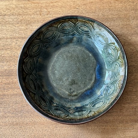 中嶋窯　7.5寸押紋丸鉢 ナ17A (直径約22.5cm)