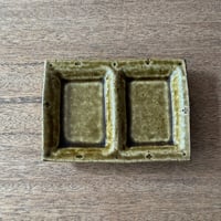 うちだちはる　角わかれ皿 U16B (約11.5×8cm)
