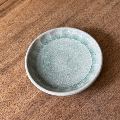 中嶋窯　半磁器しのぎ小皿 ナ7A (直径約12cm)