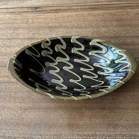 えのきだ窯 榎田智　カレー皿 エ9E (約27.5×16cm)
