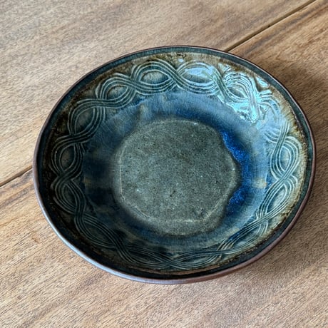 中嶋窯　7.5寸押紋丸鉢 ナ17A (直径約22.5cm)