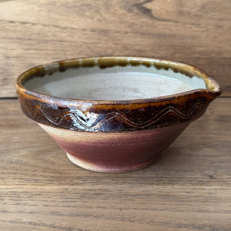 川尻製陶所　片口浅鉢 K5片E （直径約15cm)