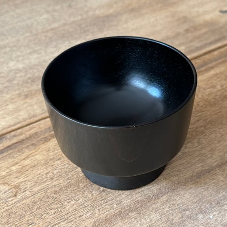 ろくろ舎　汁椀 黒漆 拭き漆仕上げ ろ黒A （直径約10cm）