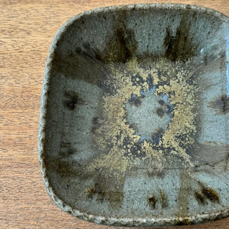 フジタ工作室　 四角皿 フ12D (約14×14cm)