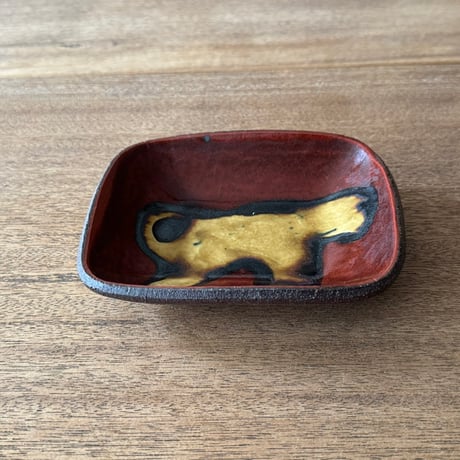 紀窯　中川紀夫　長方鉢 K6A (約14×12cm)