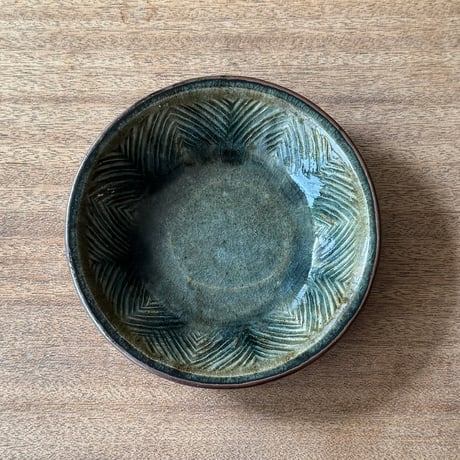 中嶋窯　6寸押紋丸鉢 ナ19B (直径約18cm)