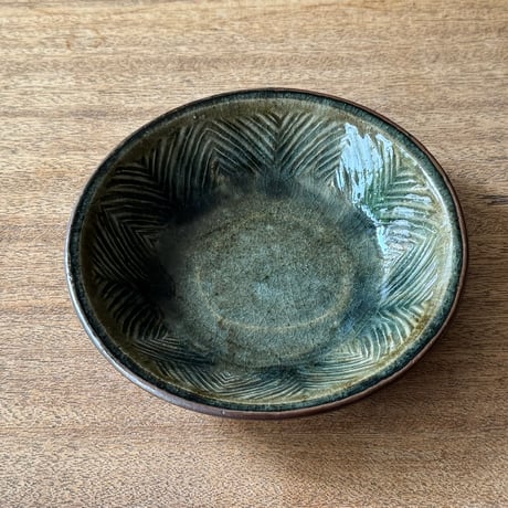 中嶋窯　6寸押紋丸鉢 ナ19B (直径約18cm)
