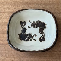 てつ工房 小島鉄平　長角鉢  (約18.5×16cm)