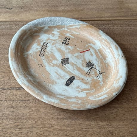 ツグムイロ　ビッグオーバル皿(白) T13A (約28.5×23cm)