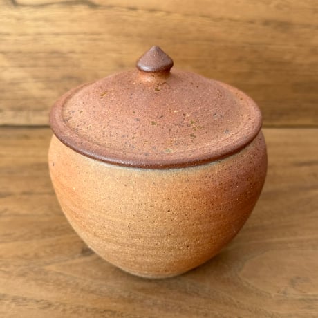 川尻製陶所　塩壷M 上膨れ シM上G