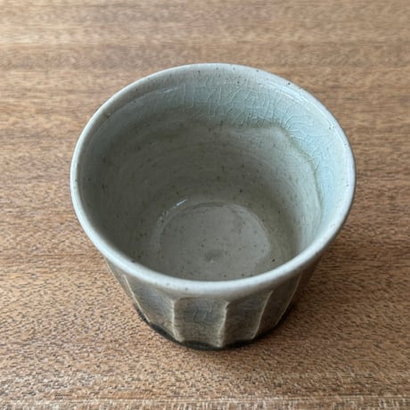 中嶋窯　  半磁器しのぎフリーカップ ナ4C