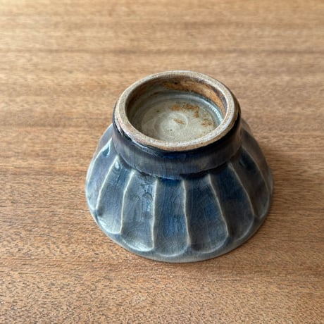 中嶋窯　 半磁器しのぎ飯碗 ナ5C (直径約11cm)