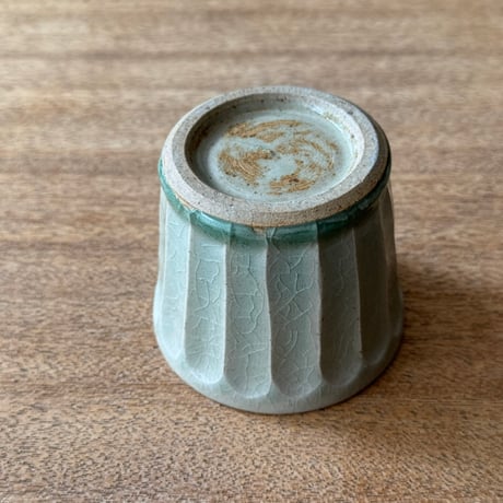 中嶋窯　  半磁器しのぎフリーカップ ナ1A
