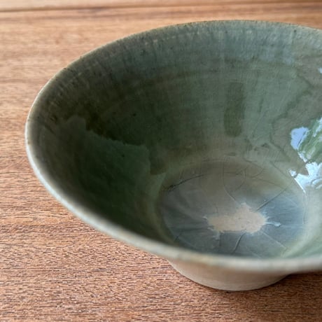 村澤陶苑 村澤享　青銅釉小鉢 ム12A (直径約15cm)