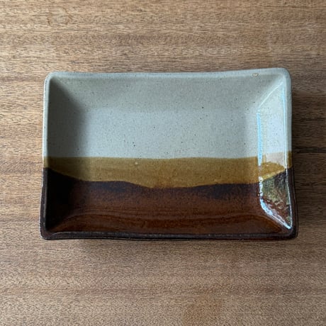 えのきだ窯 榎田智　長方皿 エ5B (約21.5×15cm)