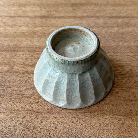中嶋窯　 半磁器しのぎ飯碗 ナ5Ａ (直径約11cm)