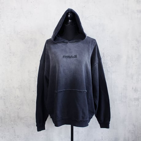 LOGO WASH HOODIE(BLACK)