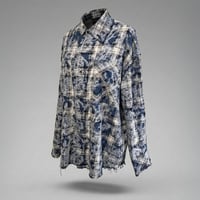 WASH PLAID SHIRT(BLUE)